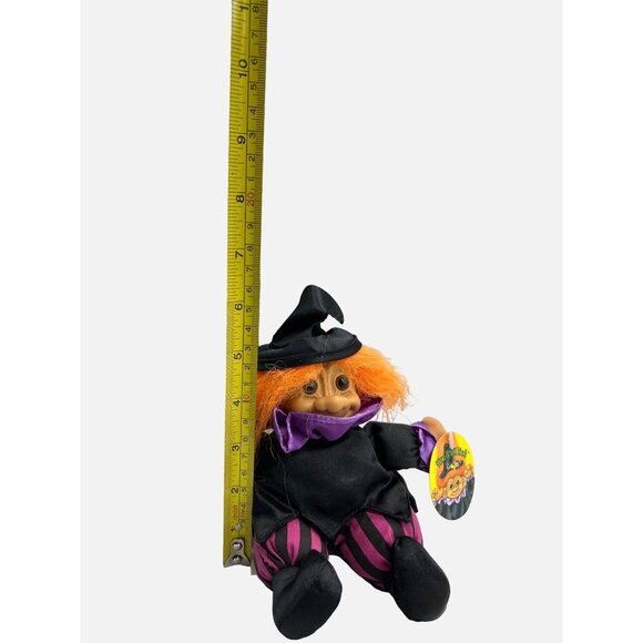 Russ Troll Witch Softie 7" Doll #3857 Orange Hair Halloween Original Tag - Picture 7 of 7